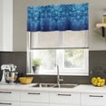 thumbnail image 4 of 2 Pack Valances for Window, Blue Florals Short Curtains for Kitchen Bedroom Living Room, Modern Abstract Middle Century Motifs Rod Pocket Small Window Treatment Valance Drapes 54 x 18 Inch, 4 of 8