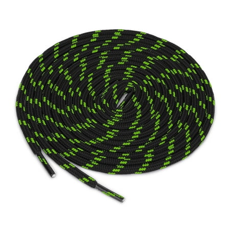 black and green shoelaces