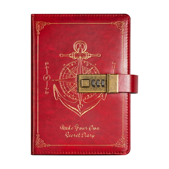 Diary with Lock,Password Notebook with Lock B6 Leather Notebook Student High Appearance Diary Notebook Notes,Lock and Lock,The High Note