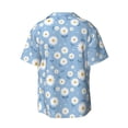 thumbnail image 7 of Kdxio Men's Hawaiian Shirt for Men Short Sleeve Shirt Daisies Flowers Summer Casual Holiday Beach Button Down T-Shirts, 7 of 7