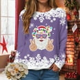 thumbnail image 4 of Towmus Christmas Sweatshirts for Women Plus Size Christmas Graphic Crewneck Sweatshirt Casual Snowflake Pullover Tops, 4 of 7