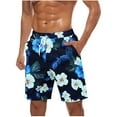 thumbnail image 2 of Viikei Lightweight Men's Shorts for Warm Weather,Men Casual Fashion Print Shorts with Pockets Elastic Waist Beach Pants Navy XXL, 2 of 5