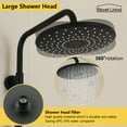 thumbnail image 4 of Boyel Living 10 in Rainfall Shower Head Wall Mounted Shower System Dual Function Integrated Shower Heads with Handheld Shower for Bathroom Fixtures Luxury Shower Set Matte Black, 4 of 9