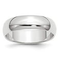 thumbnail image 4 of 10K White Gold 6mm Half Round Band Ring Size 13.5, 4 of 7
