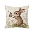 thumbnail image 2 of Funda de almohada de lino, almohada de Pascua con estampados de conejos y huevos de Pascua, fundas de almohada decorativas, fundas de cojín para sofá, sofá, decoración de Pascua para el hogar, juegos, 2 of 6