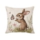 thumbnail image 2 of Funda de cojín de lino con estampado de conejito y huevo de Pascua | Funda de cojín decorativa de 45 x 45 cm para sofá, sillón y cama | Decoración para el hogar con temática de primavera y Pascua, 2 of 6