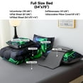thumbnail image 3 of OKKEEY Game Comforter Set for Boys, Full Size 6 Pcs Xbox Gamer Bed in a Bag Blue-Green Gamepad Bedding Set for Teens Kids & Men, 100% Lightweight Microfiber Gaming Quilt Set, 3 of 9