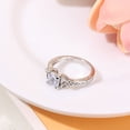 thumbnail image 4 of Birthday Christmas Gift Exquisite Fashion Women Diamond Ring Jewelry 925 Sterling Silver Zircon 11, 4 of 8