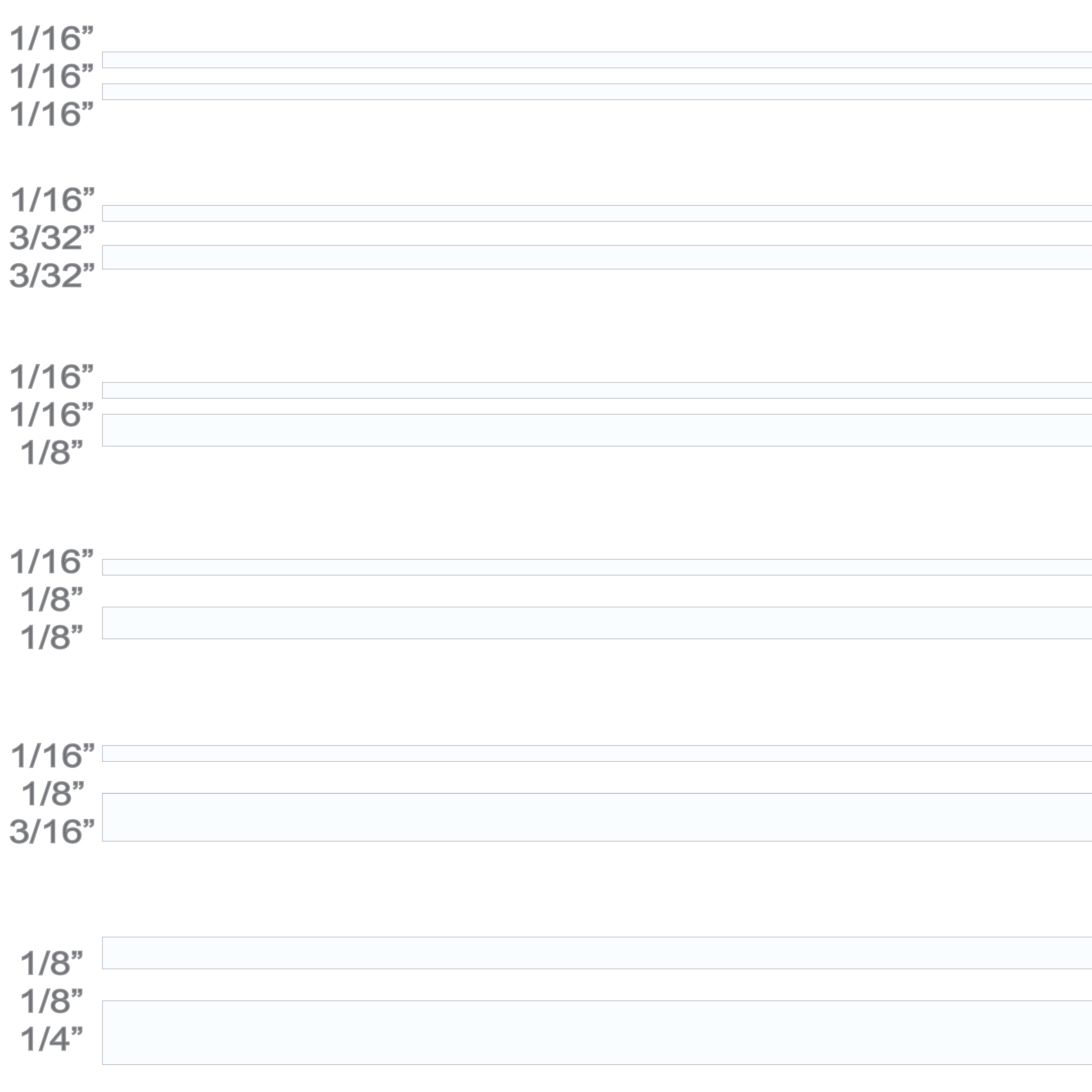 Double Pinstripes (White) 1/16" 3/32" 3/32" Custom Vinyl Pinstriping