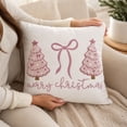 thumbnail image 6 of Christmas Printed Throw Pillow White Plump Festive Decorative Cushion For Sofa Couch Bed Holiday Decor, 6 of 7