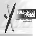 thumbnail image 2 of shiyou-2PCS Ballpoint Pen + Pencil, Multi-Function Medium Point Boligrafos, Dual-ended Pen with Black Ink for School with Gift Box, Office Work Pens for Meeting Recording, Handwritten Drafts, White+B, 2 of 4