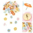 thumbnail image 3 of 60 uds. De alfileres de flores bordados, accesorios de escritorio, lindos chinchetas, dispensador de cinta de gato, práctico alfiler de empuje redondo, decoración diaria, 3 of 5