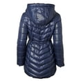 thumbnail image 2 of Womens Winter Coat Reversible Faux Fur Lined Quilted Puffer Jacket - Navy - X-Large, 2 of 7