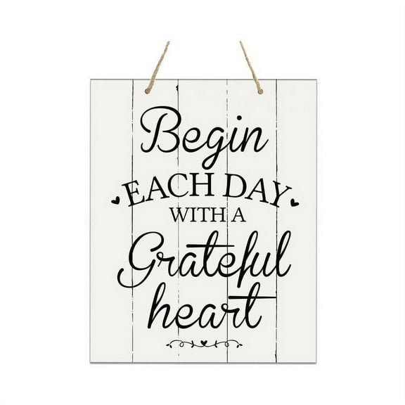 LifeSong Milestones Distressed Wall Sign Begin Each Day