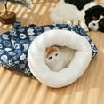 thumbnail image 6 of Moocorvic Cat Sleeping Bag Cozy Pet Bed Soft Winter Cat Cave Bed Self-Warming Sack for Indoor Cats Small Dogs, 6 of 7