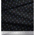 thumbnail image 2 of Soimoi Black Modal Satin Fabric Alphabet Text Decor Fabric Printed Yard 42 Inch Wide, 2 of 3