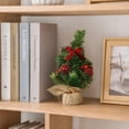thumbnail image 2 of Mini Tabletop Christmas Tree, Artificial Christmas Trees with Pinecones Red Berries Xmas Tree for Home Office Fireplace Christmas Ornaments, 2 of 6