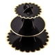 thumbnail image 5 of Soporte de cartón de 3 niveles para cupcakes, torre expositora redonda para postres, universal para Negro, 5 of 9