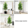thumbnail image 3 of ShadeMart 71" Faux Fiddle Leaf Fig Tree - Realistic Texture, Indoor/Outdoor Decor for Home & Office, 3 of 5
