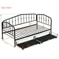 Leumius Twin Size Metal Daybed with 2 Drawers,Metal Sofa Bed Frame w