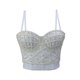 thumbnail image 2 of VISgogo Camisetas sin mangas para mujer con decoración de perlas, ropa de verano de silicona desmontable ajustable VISgogo moda, 2 of 9