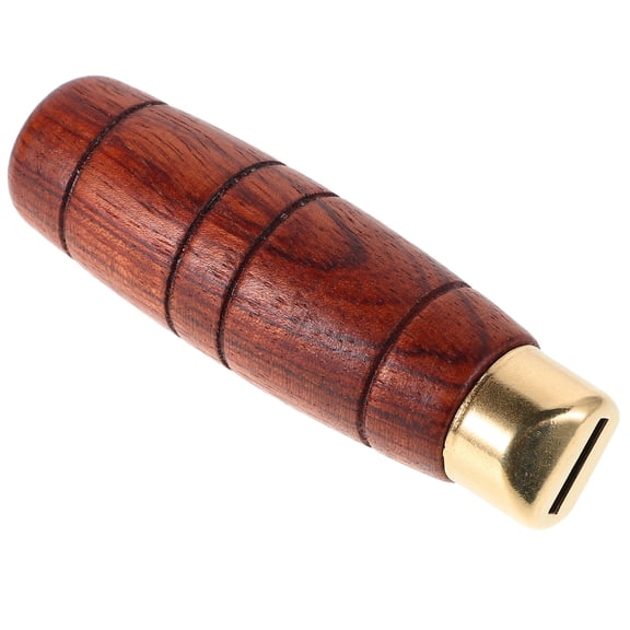 FRCOLOR Brazilian Rosewood Knife Handle for Home Kitchen Use Round Design Solid Wood Sturdy and Coffee Color