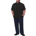 thumbnail image 2 of INSPIRE CHIC Men's Big & Tall with Chest Pocket Button Down Short Sleeve Business Shirts 4XL Black, 2 of 5