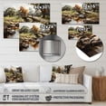 thumbnail image 4 of Designart "Green Bridge Rustic beauty An" Architecture Metal Art Living Room, 4 of 5
