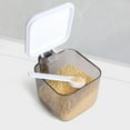 thumbnail image 3 of Recipiente para sal con tapa y cuchara, caja de condimentos, recipientes para especias, caja de condimentos de 3 piezas para el hogar, cocina, cafetería, almacenamiento de sal, azúcar, pimienta y, 3 of 6