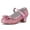 Pink, variant on Kushyshoo White Girls Dress Shoes Mary Jane 1.5in Low Heel Pumps Wedding Party Princess 2M