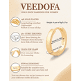 thumbnail image 3 of VEEDOFA Gold Hoop Earrings for Women, Lightweight 14K Gold Plated Hoops, 20/30/40mm, 3 of 8