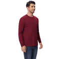 thumbnail image 4 of High Visibility Safety T-Shirt for Men, Hi Vis Pure Dry Fit Poly Long Sleeves Crew Neck Shirts | 100% Polyester, Maroon, M, 4 of 6