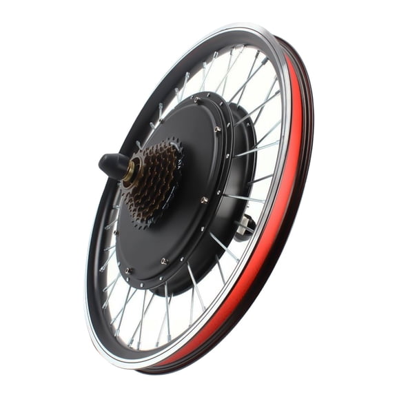 ToppiJoy 20Inch Electric Bike Conversion Kit, Electric Bicycle Rear Wheel Kit with LED Display and PAS, E-Bike Brushless Toothless Conversion Kit for Mountain/Beach/Off-Road Bikes