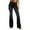Black, variant on Ladies Casual Pants Goods Station Border European Ladies Jeans Spliced Thin Flared Jeans Denim Travel Pants Women Light Blue M