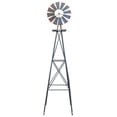 thumbnail image 2 of 8FT Weather Resistant Yard Garden Windmill Gray & Red, 2 of 21