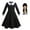 Dress+Wig, variant on Black Cosplay Dress for Girls Halloween Costume Outfits 3-10 Year