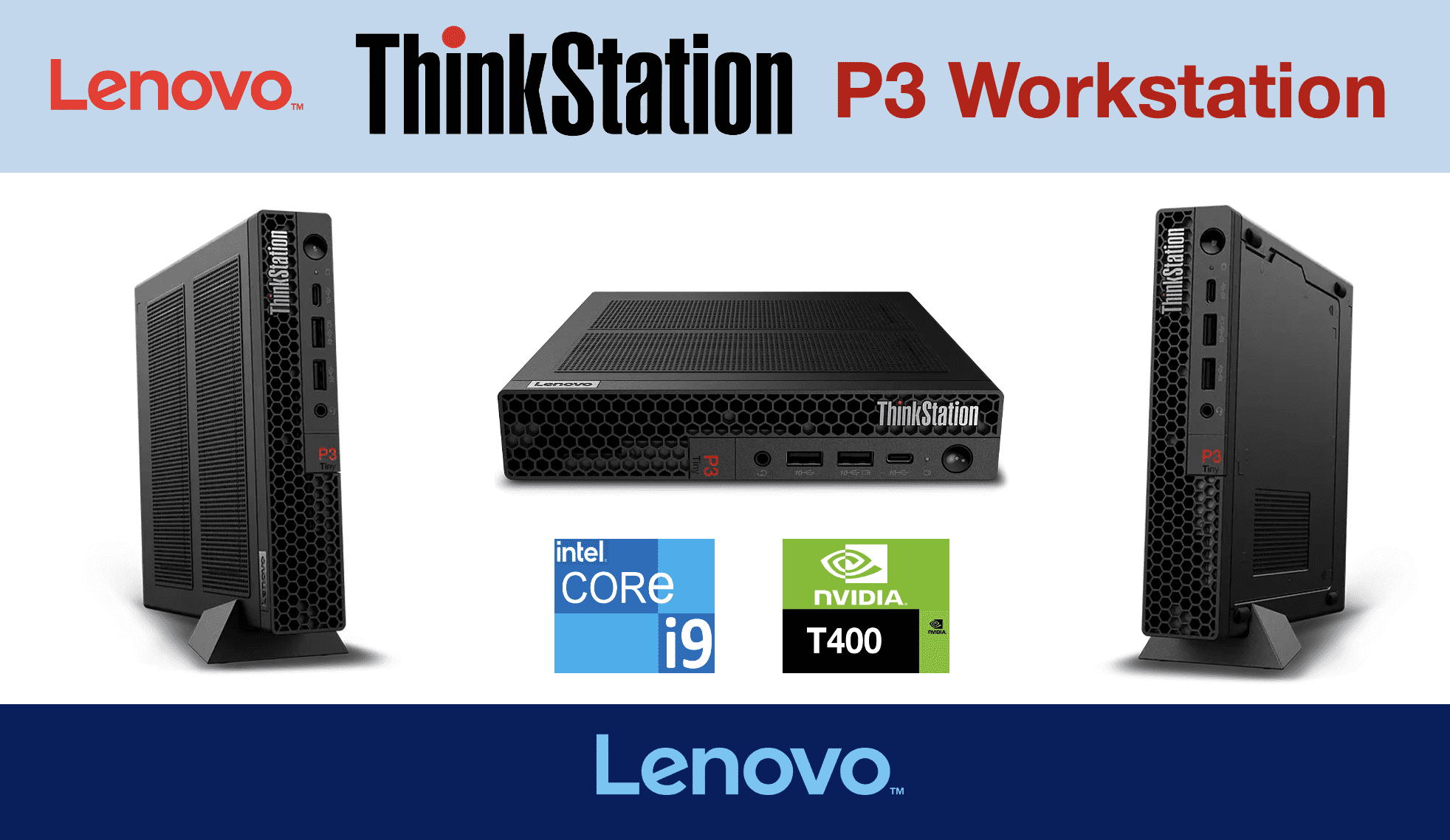 Lenovo ThinkStation Workstation Mini Desktop (Intel i9-14900, NVIDIA T400 4GB, 32GB DDR5, 2TB PCIe SSD, WiFi 6, Bluetooth 5.3, 300W PSU, RJ-45, 1x DP; 3x mDP, HDMI, Win 11 Pro)