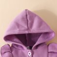 thumbnail image 5 of Usaibhir Toddler Baby Girl Clothes Jacket Coat Long Sleeve Solid Color Buttons Hooded Trench Coat Dress Fall Winter Outfit 9-24M, 5 of 8