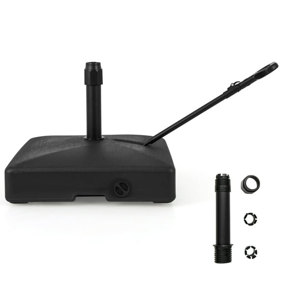 Topbuy Mobile Patio Umbrella Base with Wheels 132 LBS Water & Sand Fillable Umbrella Stand