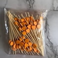 thumbnail image 3 of Visland 100 pcs Counts Bamboo Cocktail Picks, Handmade Wooden Fruit Sticks Cocktail Skewers, Cocktail Sticks for Appetizer Drinks Fruits Sandwich Party Decorative Food Picks,Heart Pattern, 3 of 6