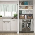 thumbnail image 5 of LALILO Kitchen Curtain Valance Ikat Tie Dye With Stripes And Rod Pocket Window Curtain 52"x 18" Set of 2, 5 of 5