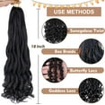 thumbnail image 4 of ORUYROP 9 Pack Copper Red Pre Stretched Spanish Curly Braiding Hair 18 Inch Pre-curled Loose Wave Crochet Braids Hair French Curls Crochet Braid Hair Extention for Goddess Nu Locs 350#, 4 of 6