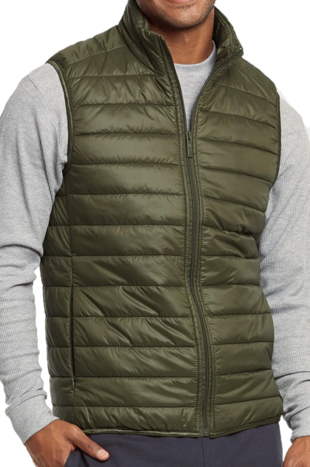 Men's Lightweight Full Zip Puffer Vest, Olive 2XL, 1 Count, 1 Pack Men's Lightweight Full Zip Puffer Vest, Olive 2XL, 1 Count, 1 Pack