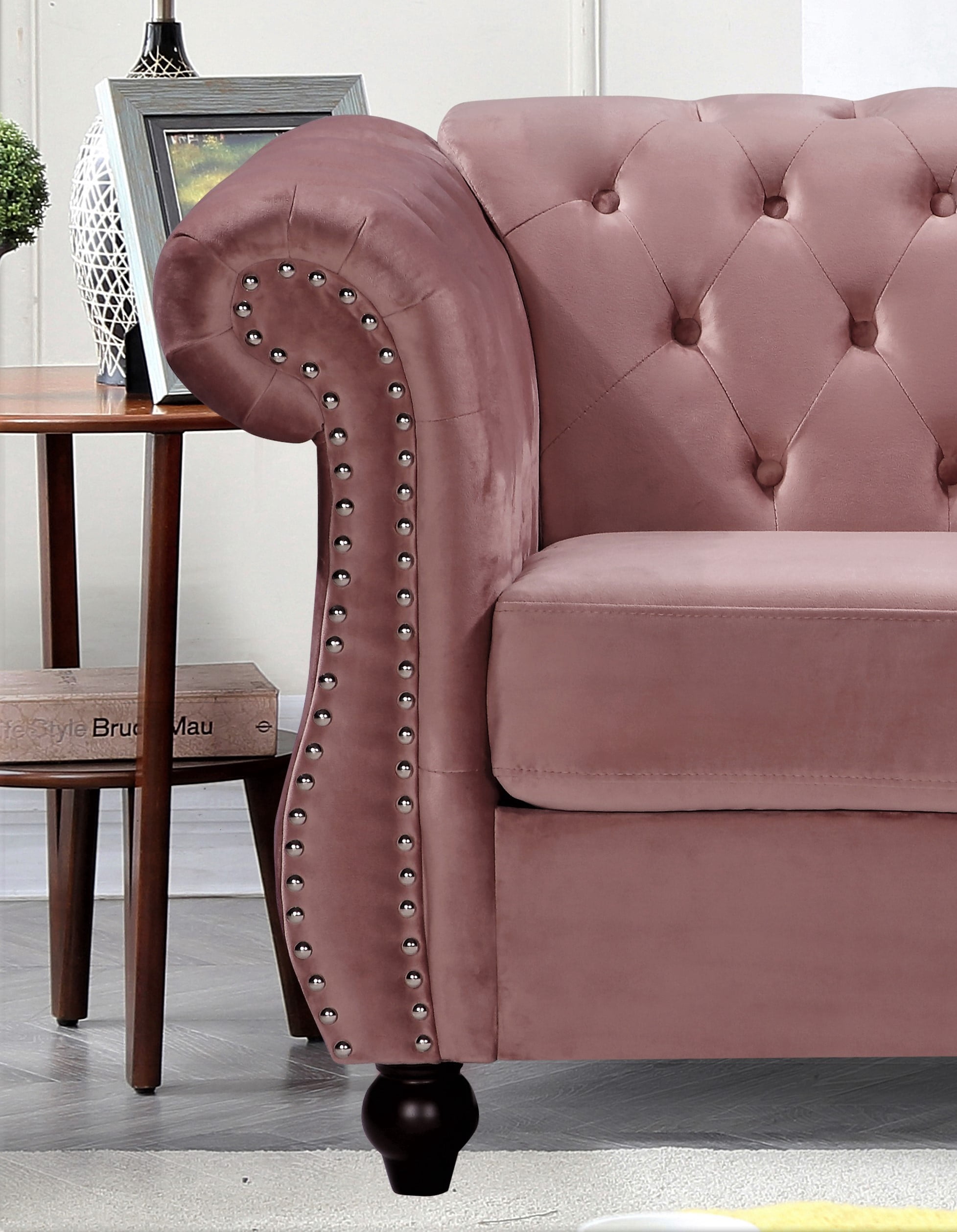 Fender 40.6'' Wide Tufted Velvet Chesterfield Chair