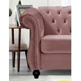 thumbnail image 3 of Uspridefurniture Fender 82.6'' Velvet Rolled Arm Sofa,Pink, 3 of 5