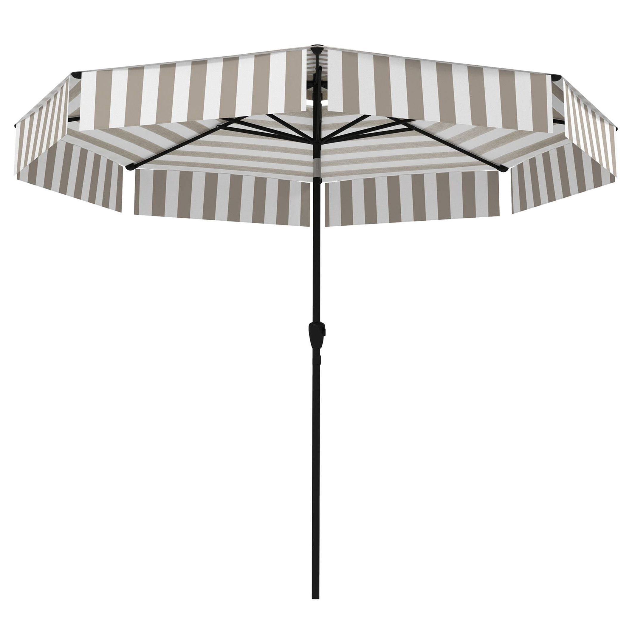 international caravan 9-foot half patio umbrella Outdoor -Hexagonal Basic Push-Tilt Its sleek design and water International Caravan 9-Feet Aluminum Green