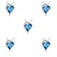 thumbnail image 3 of Qarigey Collar con colgante de corazón, gargantilla de cristal, joyería para fiesta de disfraces de aniversario, azul Type2 NO2 Qarigey CBP212299, 3 of 5
