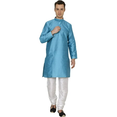 

Royal Kurta Men s Silk Blend Self Design Kurta Churidar