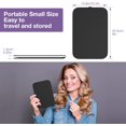 thumbnail image 2 of TEMOGU-Travel Makeup Mirror, 8"*5.4"Portable LED Lighted Makeup Mirror, 360° Rotation Touch Screen Vanity Mirror, 3-Color Dimmable Lighting, Rechargeable Tabletop Folding Cosmetic Mirror, Black, 2 of 4