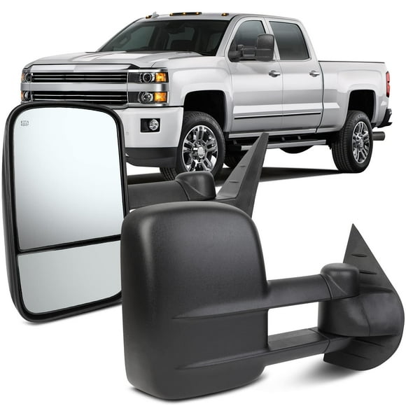 OCPTY Miroir de Remorquage Passager Gauche Droite Télescopique Extensible pour Chevy pour Modèles Gmc Silverado Sierra 2007-2013 (08 09 10 11 12 Modèles et 07 Nouveau Style de Carrosserie)